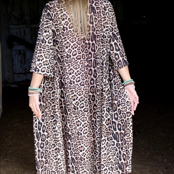 NWT! Leopard/ Cheetah CraZy TrAiN Kimono/ Duster! - Picture 2 of 5